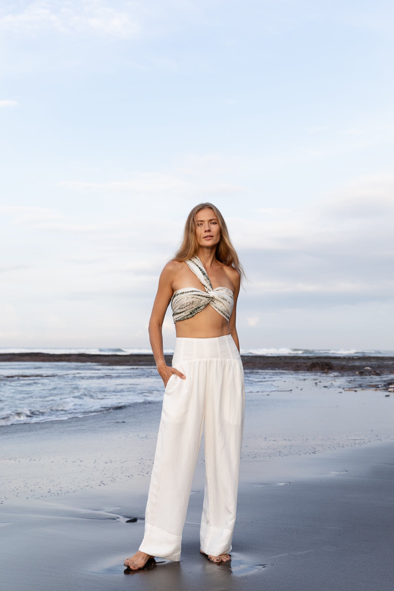 GEORGIA Corseted Maxi Pants - Off-White (Online Price)