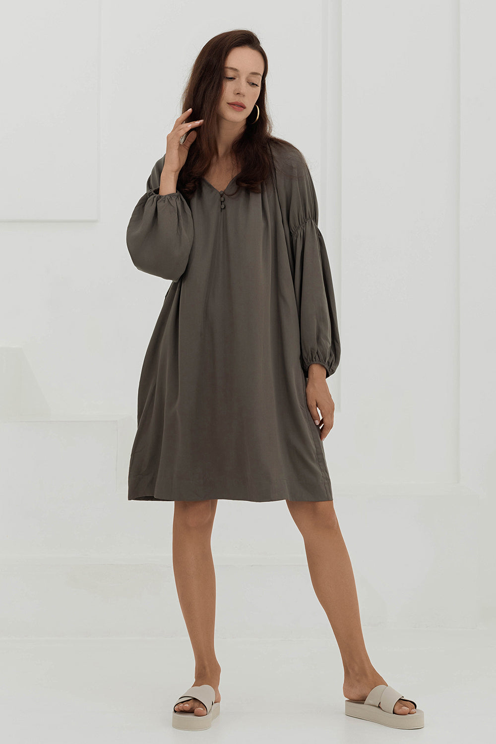 MAGDA Boho Dress - Olive