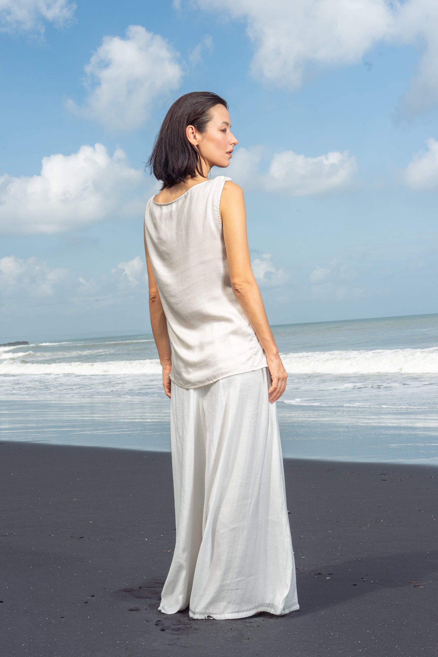 THELMA Draped Top - Cloud