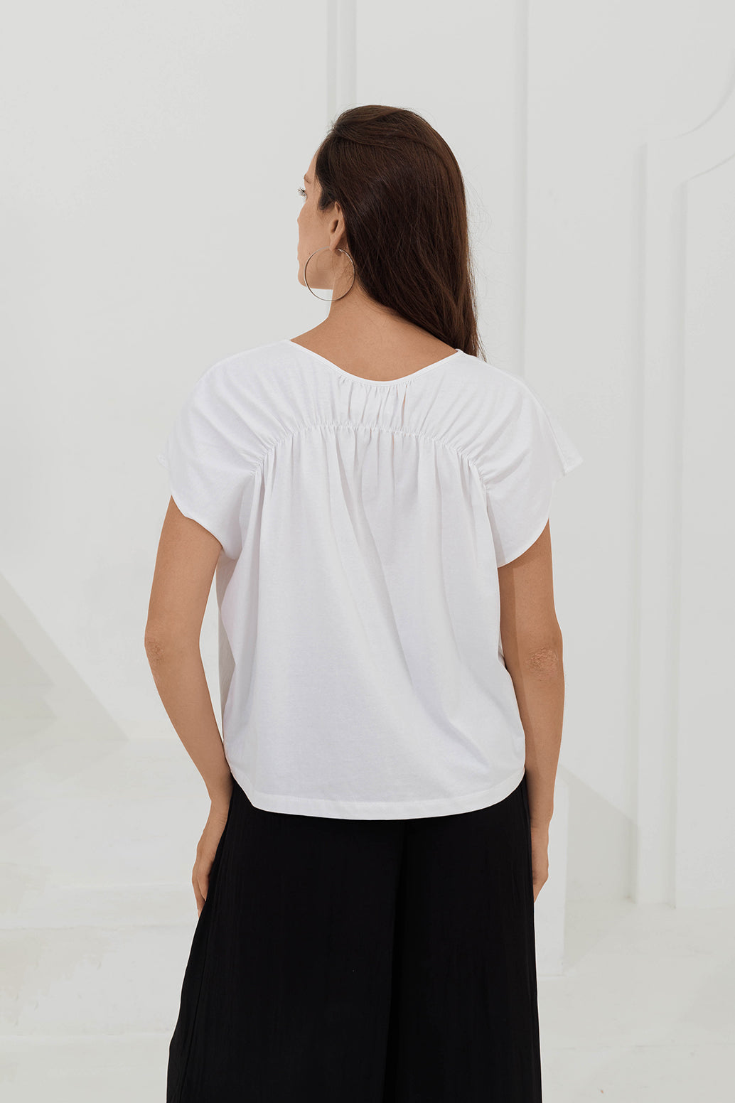 ELENA Cotton T-shirt - Off-white