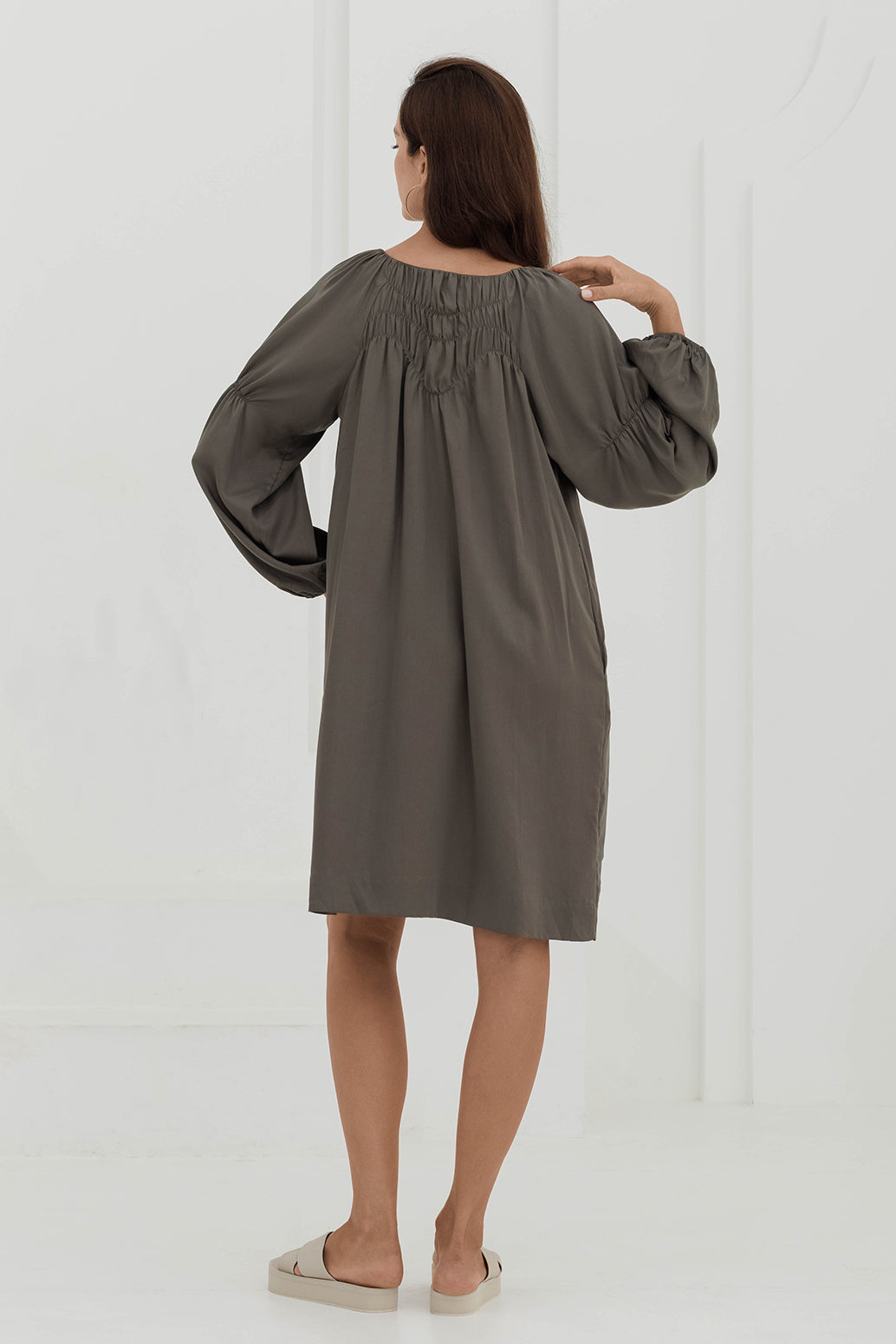 MAGDA Boho Dress - Olive