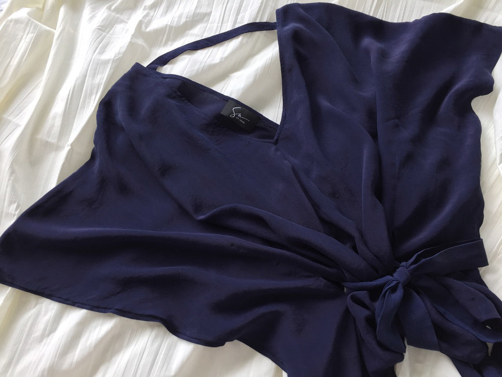 ELI Silk Kaftan Top - Indigo (Plant-dyed)