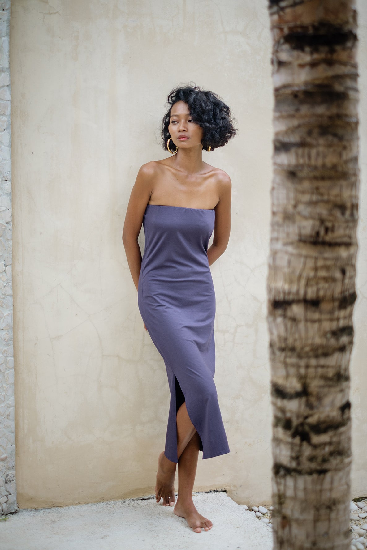 CLEO Reversible Draped Dress Set - Parachute Purple