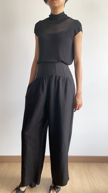 GEORGIA Corseted Maxi Pants - Black (Online Price)