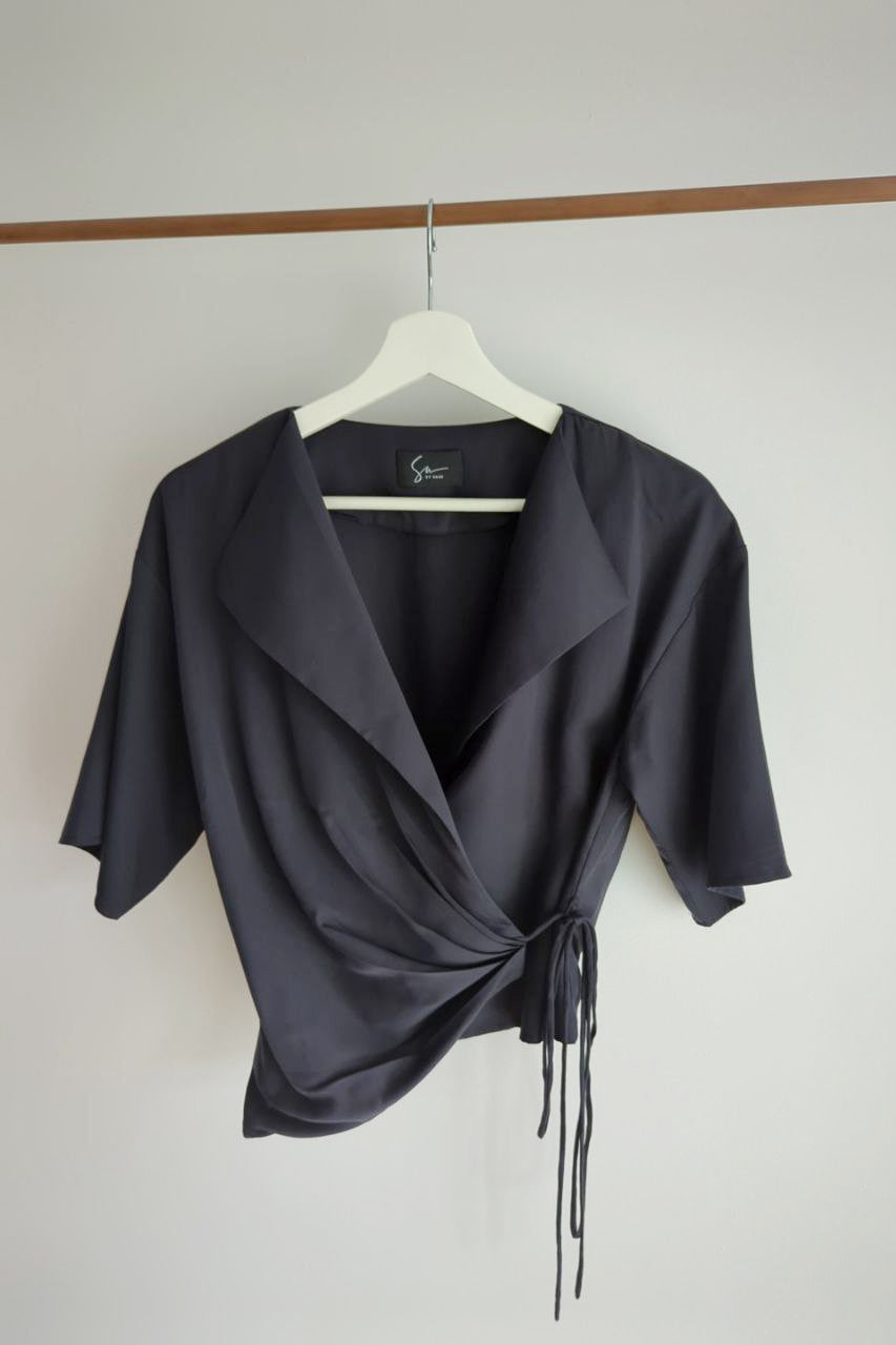 SALMA Two-way Wrap Top - Midnight