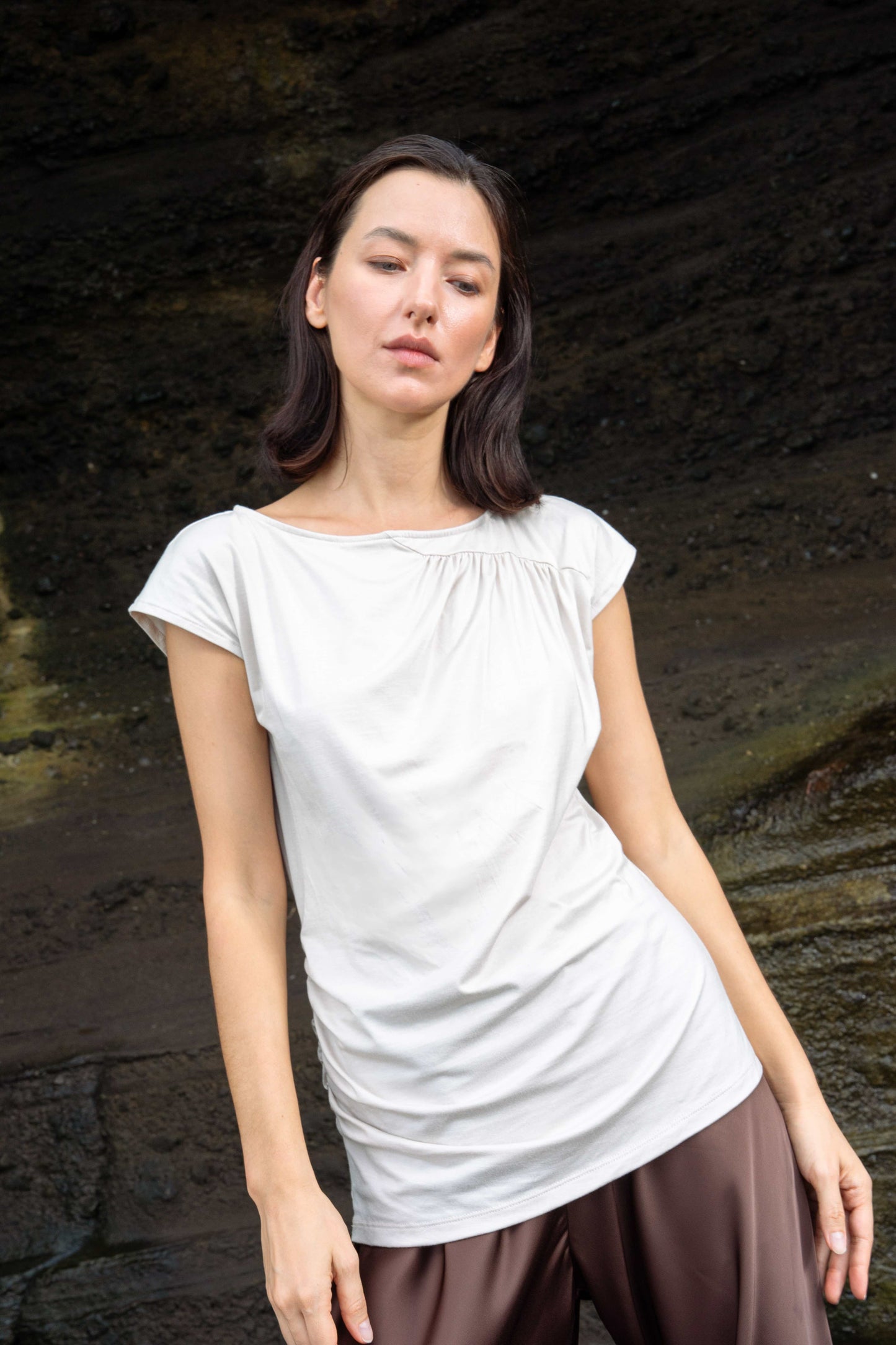 SARAH Jersey Top - Cloud