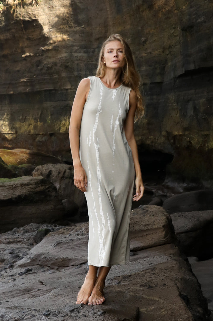 TARA Crew Neck Dress - Tie-dye (Plant-dyed)
