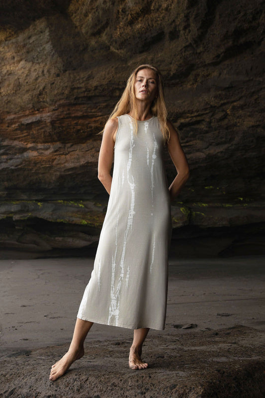 TARA Crew Neck Dress - Tie-dye (Plant-dyed)